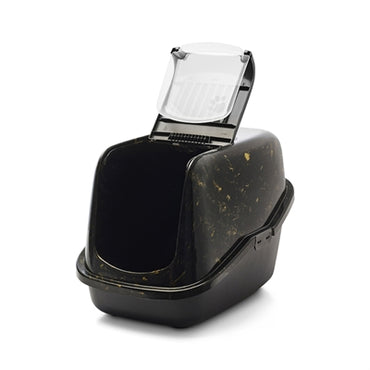 Savic Katzentoilette Nestor Marmor Schwarz/Gold