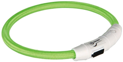 Trixie Leuchthalsband Hund Blitz Usb Tpu / Nylon GrÃ¼n