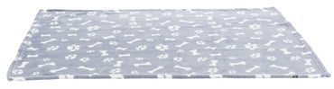 Trixie Hundedecke Kenny Fleece Knochen / Pfoten Blau