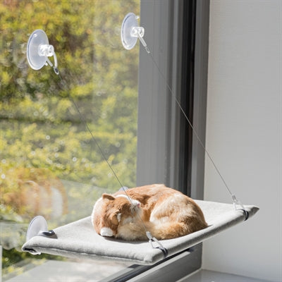 Trixie Katze Korb HÃ¤ngematte Fenster Samt Grau