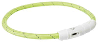 Trixie Leuchthalsband Hund Blitz Usb Tpu / Nylon GrÃ¼n