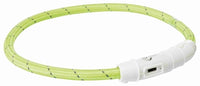 Trixie Leuchthalsband Hund Blitz Usb Tpu / Nylon GrÃ¼n