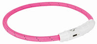 Trixie Leuchthalsband Hund Blitz Usb Tpu / Nylon Rosa