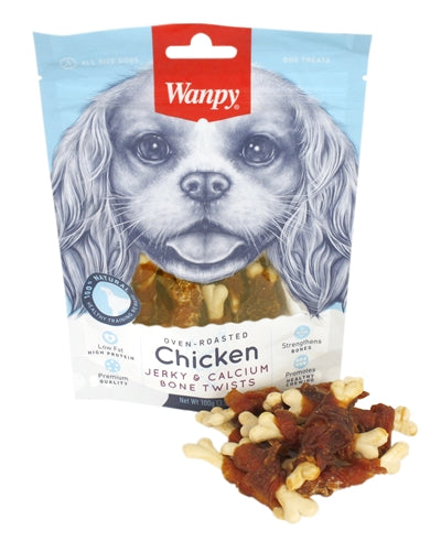 Wanpy OfengerÃ¶stetes HÃ¼hnerfleisch / Kalzium-Knochen-Twistswanpy Jerky
