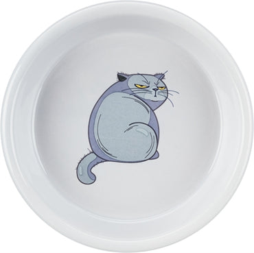 Trixie / Wasserschale WÃ¼tende Katze Grau