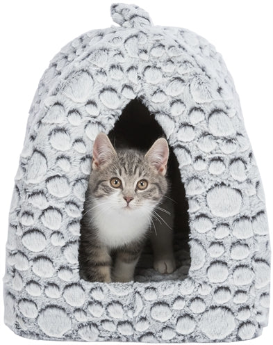 Trixie Katze Korb Iglo Mila PlÃ¼sch Weiss / Grau