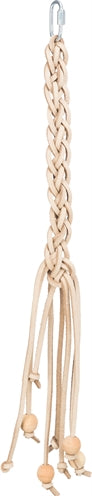 Trixie SchnÃ¼rsenkel Leder Mit Holzperlen Natur
