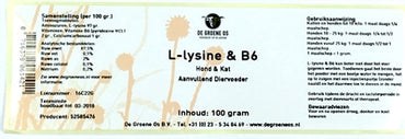 De Groene Os L-Lysin / B6 Hund / Katze