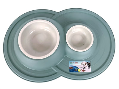Happy Pet Mad About Pets Fress-/Trinknapf Vulcano Double SalbeigrÃ¼n