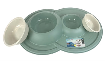Happy Pet Mad About Pets Fress-/Trinknapf Vulcano Double SalbeigrÃ¼n