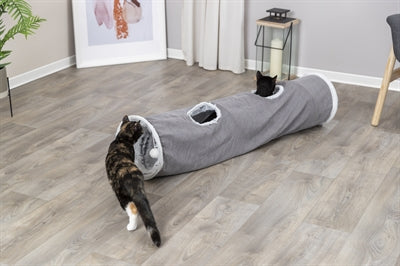 Trixie Katze Spielen Tunnel Harvey Velours / PlÃ¼sch Grau