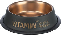 Trixie Be Nordic Futter- und Wassernapf Edelstahl / Gummi Schwarz / Bronze
