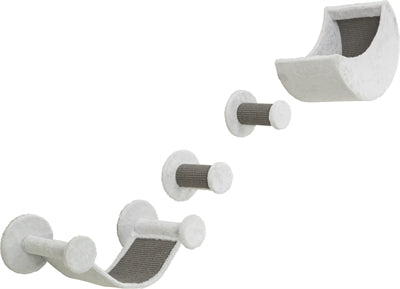 Trixie Cat Kletterset FÃ¼r Wand 4 Kletterstellen Weiss/Grau
