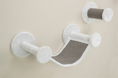 Trixie Cat Kletterset FÃ¼r Wand 4 Kletterstellen Weiss/Grau