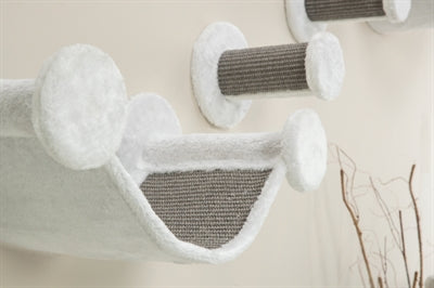 Trixie Cat Kletterset FÃ¼r Wand 4 Kletterstellen Weiss/Grau
