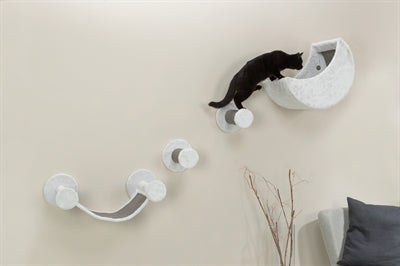 Trixie Cat Kletterset FÃ¼r Wand 4 Kletterstellen Weiss/Grau