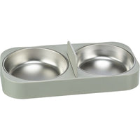 Trixie Futter-/Trinkschale Doppelt FÃ¼r #24347 Kunststoff/Edelstahl Weiss