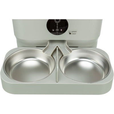 Trixie Futter-/Trinkschale Doppelt FÃ¼r #24347 Kunststoff/Edelstahl Weiss