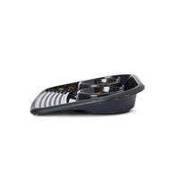 Savic Butler Futter- Und Trinkschale Mit Tablett Marmor Schwarz/Gold